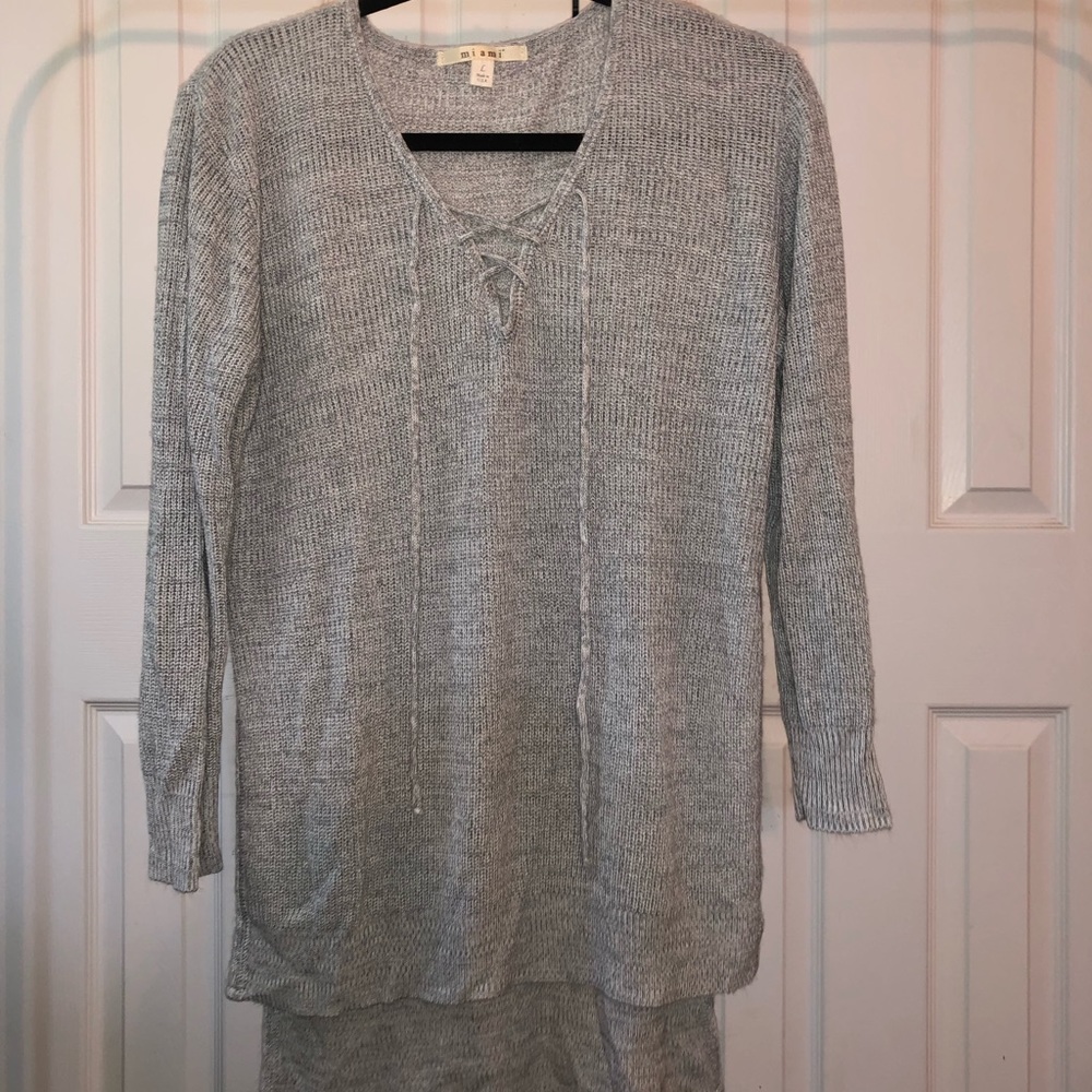 Tie Front Sweater